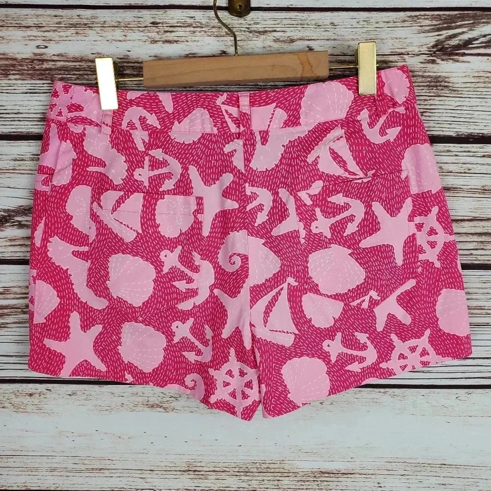 Lilly Pulitzer Womens Size 0 Pink Anchor, Sea Shell, Starfish Print Shorts - Picture 6 of 10